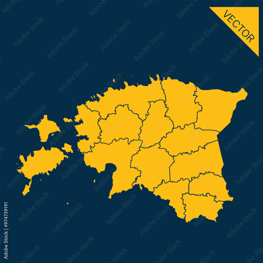 Obraz premium Estonia map