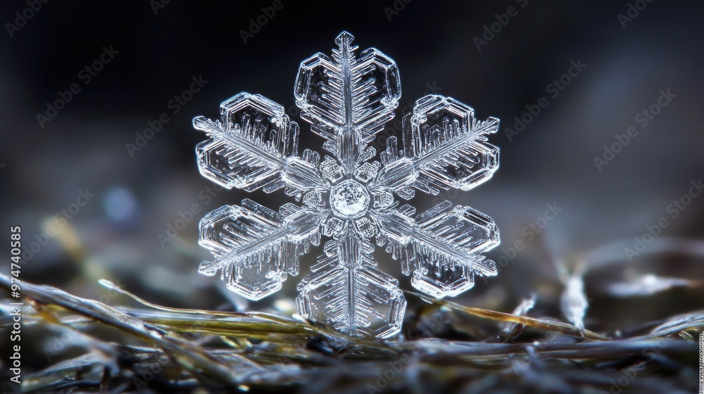 Snow – Macro Shot of Individual Snowflakes Melting on a Glass Surface Snow – Macro Shot of Individual Snowflakes Melting on a Glass Surface