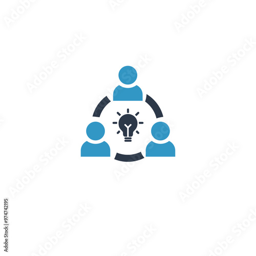 Brainstorming ector flat icon
