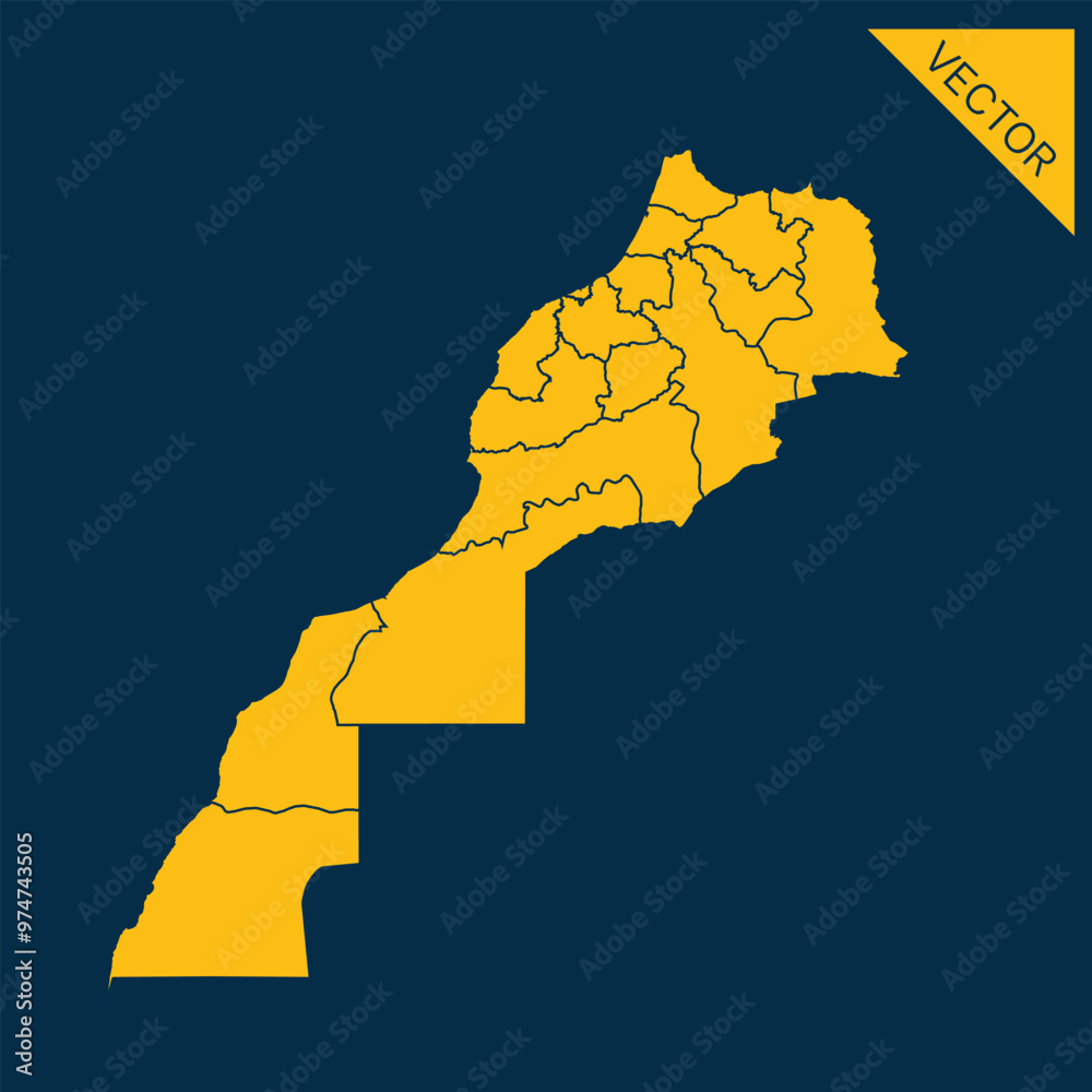 Obraz premium Morocco map