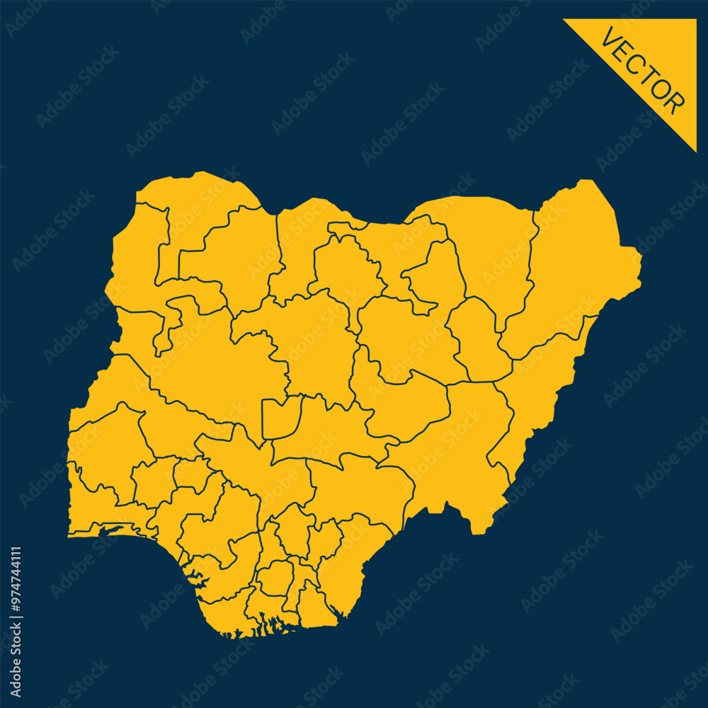 Obraz premium Nigeria map