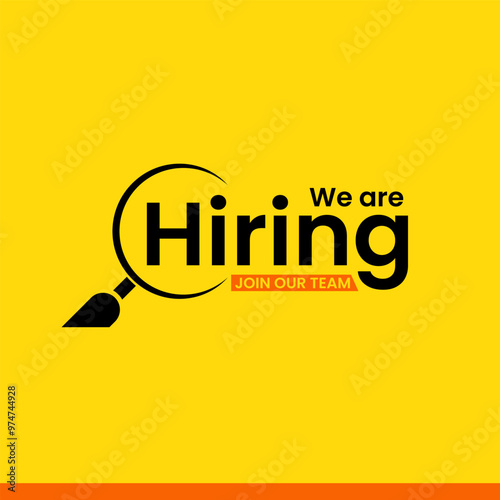 We are hiring. we're hiring creative concept. Hiring creative work. open vacancy design, Hiring social media poster design.