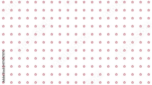 Red Star Outline with White Background
