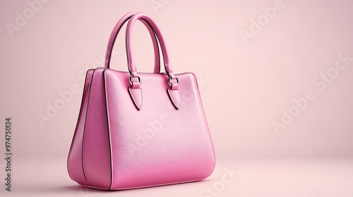 Stylish womens handbag A fashionable female pink luxury handbag isolated on white Fashionable womans accessories Back view Advertising : Generative AI