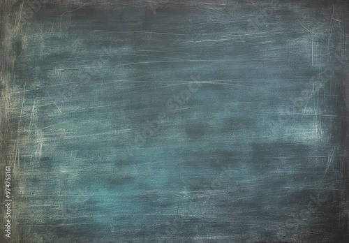 flat texture of an empty chalkboard, with soft shades of teal and gray