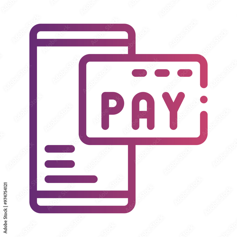 mobile banking gradient icon mobile banking gradient icon