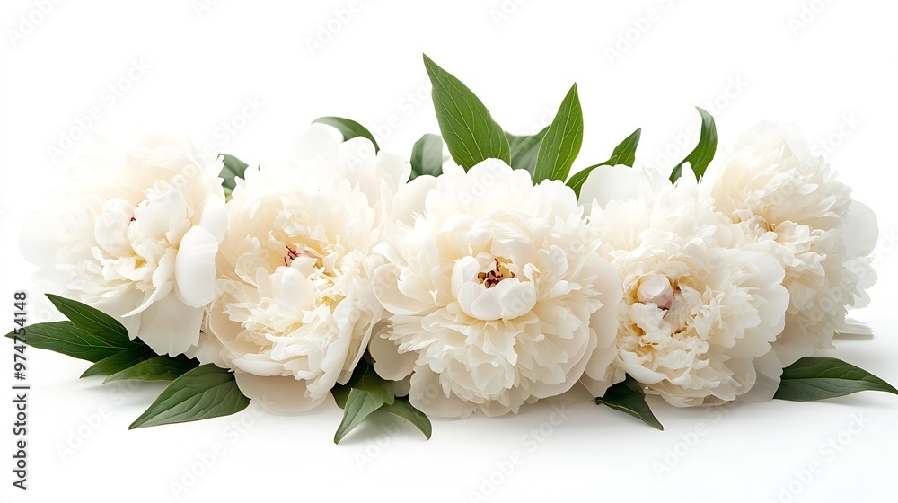 Floral arrangement bouquetof white peony flowers isolated on a white background Element for creating designs cards patterns floral arrangements frames wedding cards and invitations : Generative AI Floral arrangement bouquetof white peony flowers isolated on a white background Element for creating designs cards patterns floral arrangements frames wedding cards and invitations : Generative AI