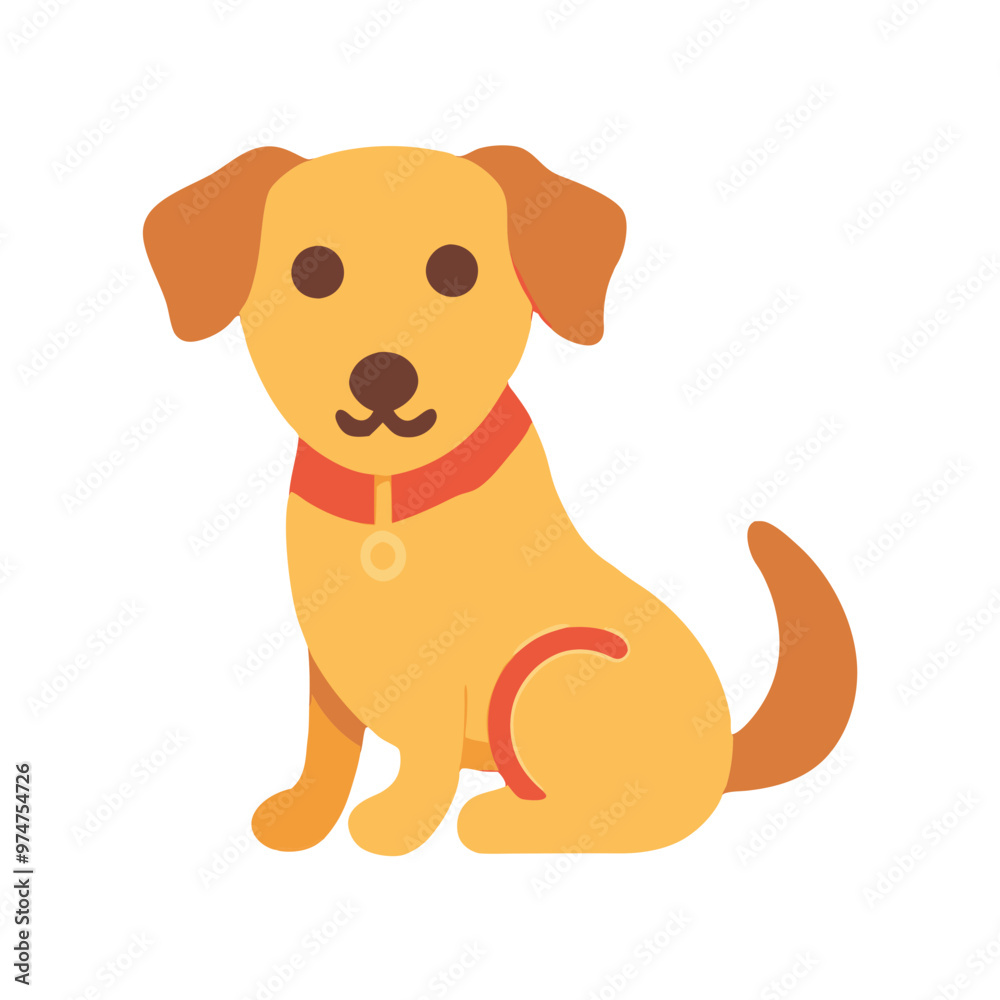 sitting dog icon, Vector design for cards, presentations and website sitting dog icon, Vector design for cards, presentations and website