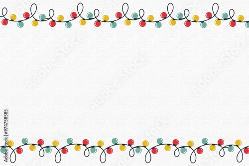 Light Christmas on white background