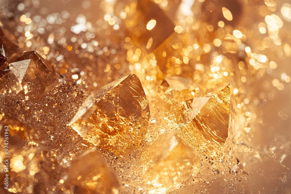 Golden Crystal Cluster Macro Golden Crystal Cluster Macro