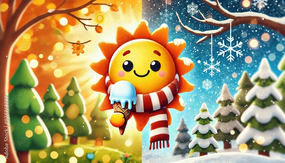 Four Seasons Tree Illustration