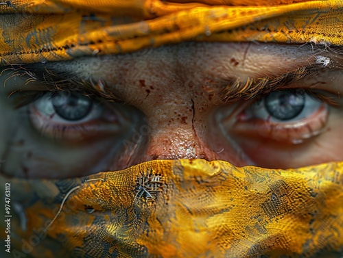 Close Up Portrait of a Warrior's Eye