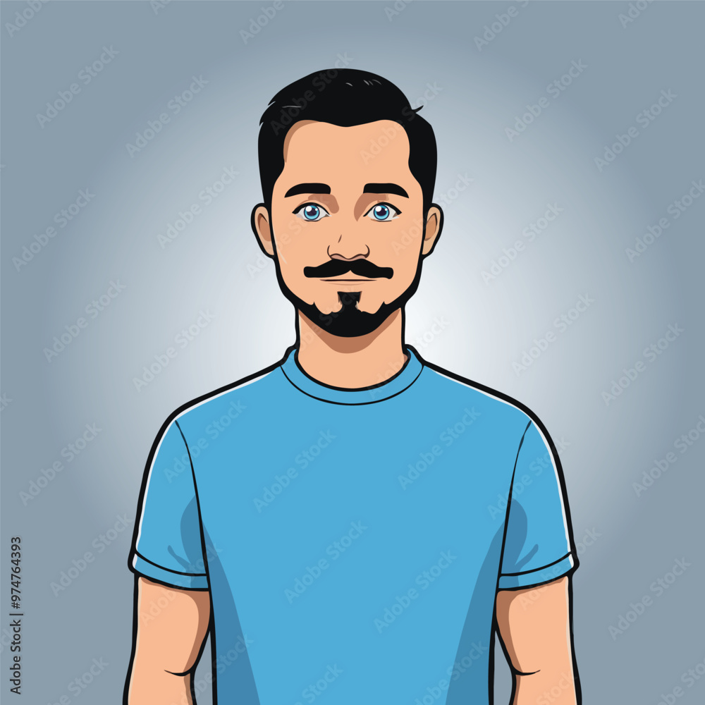 Vector person with a smile Vector person with a smile