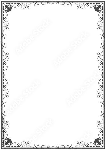 Thai pattern frame, vintage pattern border