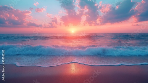 Sunset Over the Ocean