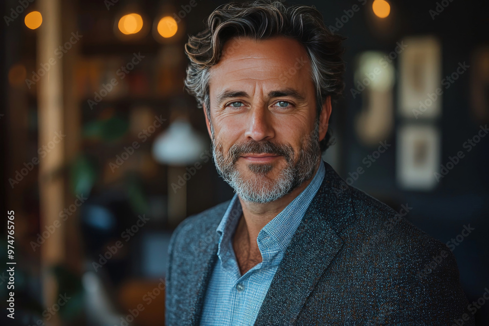 Smiling mature man in a blazer. Smiling mature man in a blazer.