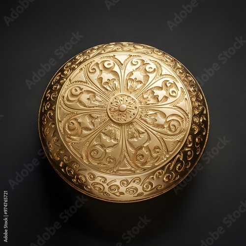 antique gold ornament photo