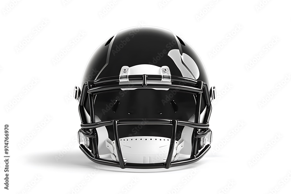 Fototapeta premium Black american football helmet mockup
