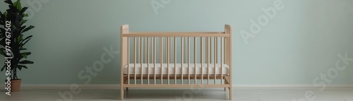 Empty baby crib in a softly lit room, representing the hopes and struggles of infertility infertility, symbolism