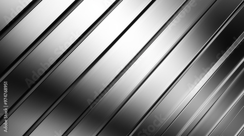 Sleek Elegance: Abstract Silver Background with Diagonal Lines and Reflections