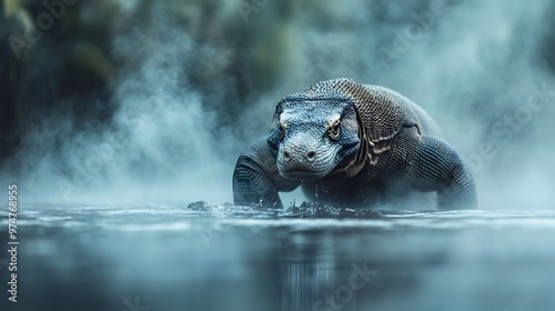 Powerful Komodo Dragon Stal...