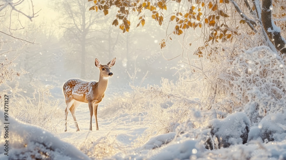 Fawn in Winter Wonderland Fawn in Winter Wonderland