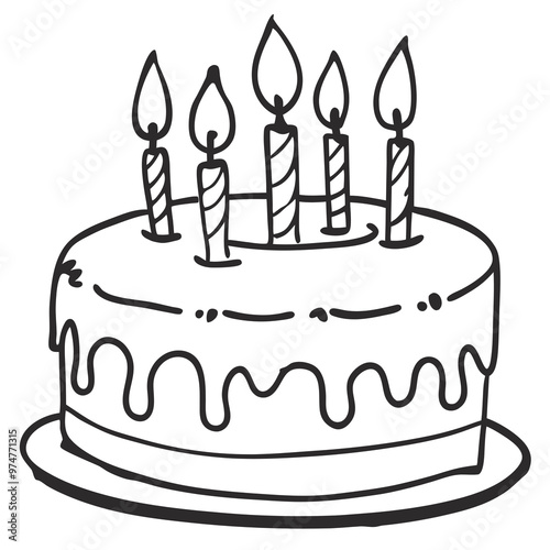 birthday cake with candles