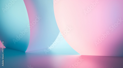 Abstract geometric shapes in a soft pastel color palette, providing a modern and vibrant base for graphic design. Title: "Vibrant Geometric Pattern" 