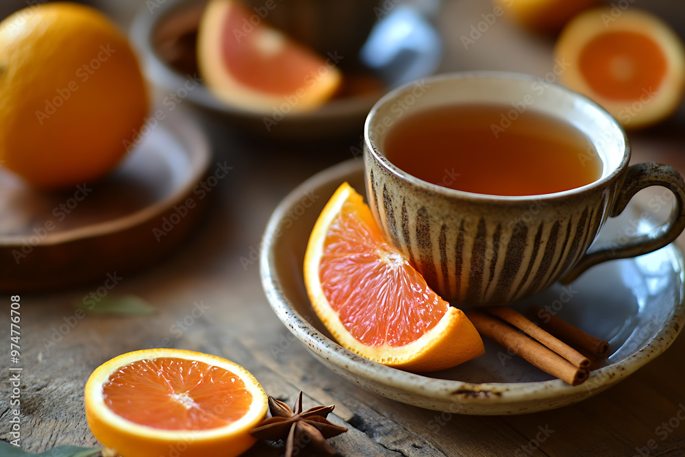 Cozy autumn citrus tea infused with warming spices, perfect for a chilly day. A comforting seasonal drink with a fragrant aroma. Cozy autumn citrus tea infused with warming spices, perfect for a chilly day. A comforting seasonal drink with a fragrant aroma.