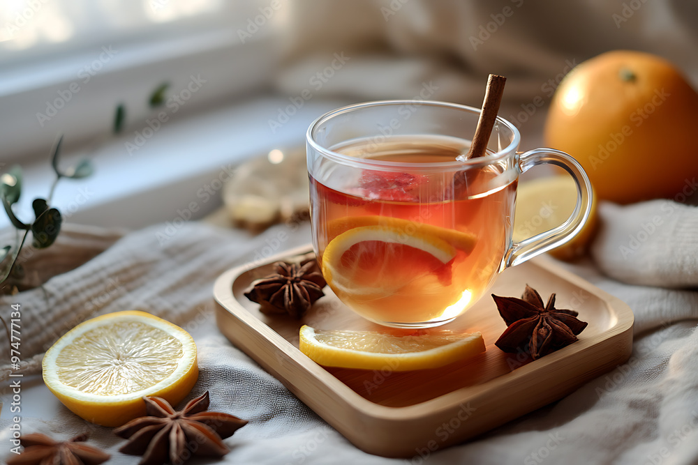 Cozy autumn citrus tea infused with warming spices, perfect for a chilly day. A comforting seasonal drink with a fragrant aroma. Cozy autumn citrus tea infused with warming spices, perfect for a chilly day. A comforting seasonal drink with a fragrant aroma.
