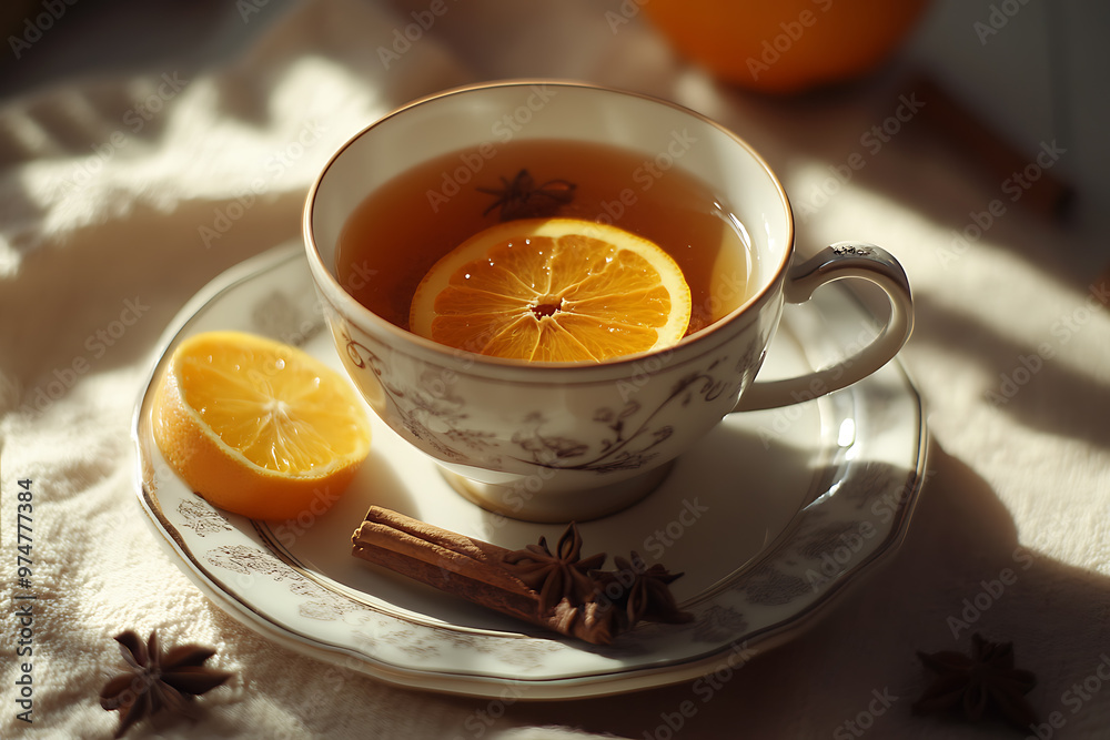 Cozy autumn citrus tea infused with warming spices, perfect for a chilly day. A comforting seasonal drink with a fragrant aroma. Cozy autumn citrus tea infused with warming spices, perfect for a chilly day. A comforting seasonal drink with a fragrant aroma.