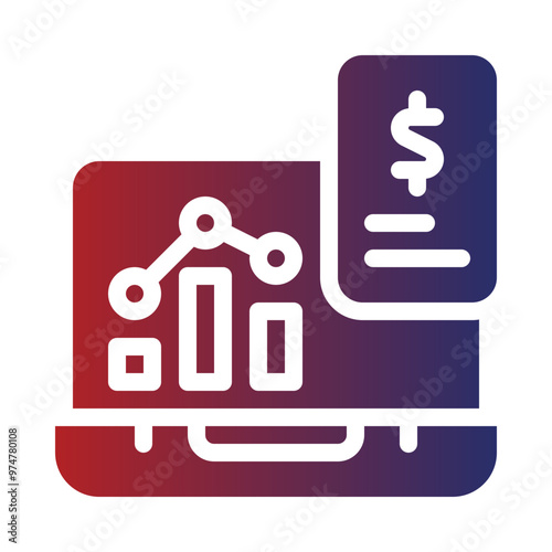 stockbroker flat gradient icon