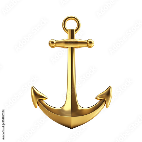 gold anchor transparent background