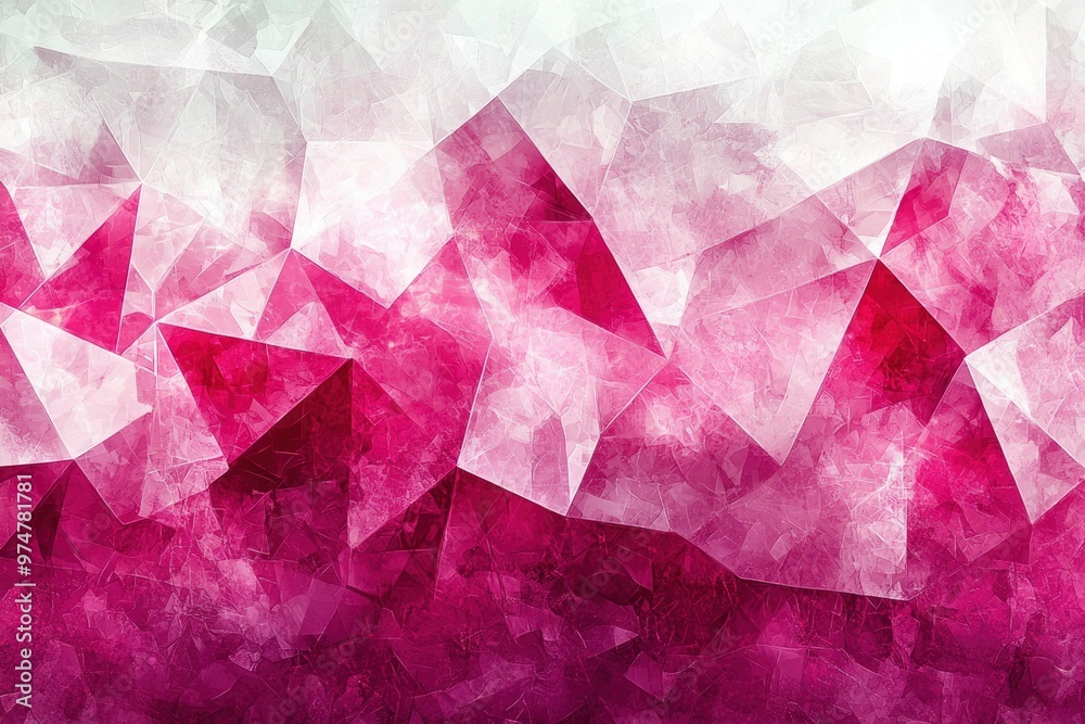 Naklejka premium Abstract Pink and White Geometric Pattern with Frosted Texture