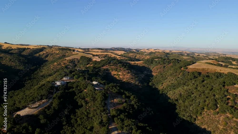 Aerial view of the Paso Robles, California Mountains Aerial view of the Paso Robles, California Mountains