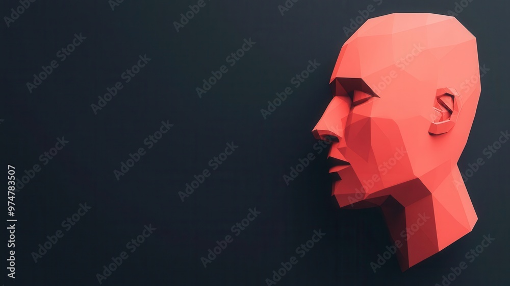 Futuristic building security, facial recognition access system, 3D illustration Futuristic building security, facial recognition access system, 3D illustration