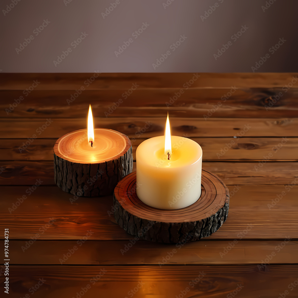 Aromatherapy Candles on Wooden Table Aromatherapy Candles on Wooden Table