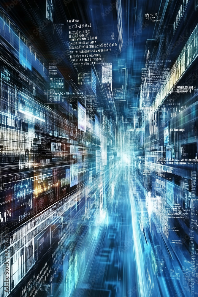 Fototapeta premium Futuristic abstract science background