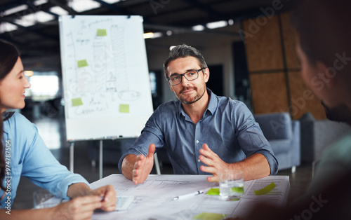 Fotografía Business, people and boss in boardroom on meeting for planning, brainstorming and strategy