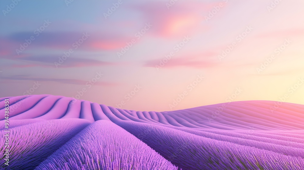 Lush green hills undulate gracefully, adorned with vibrant wildflowers, under a clear blue sky, creating a serene and picturesque landscape.
