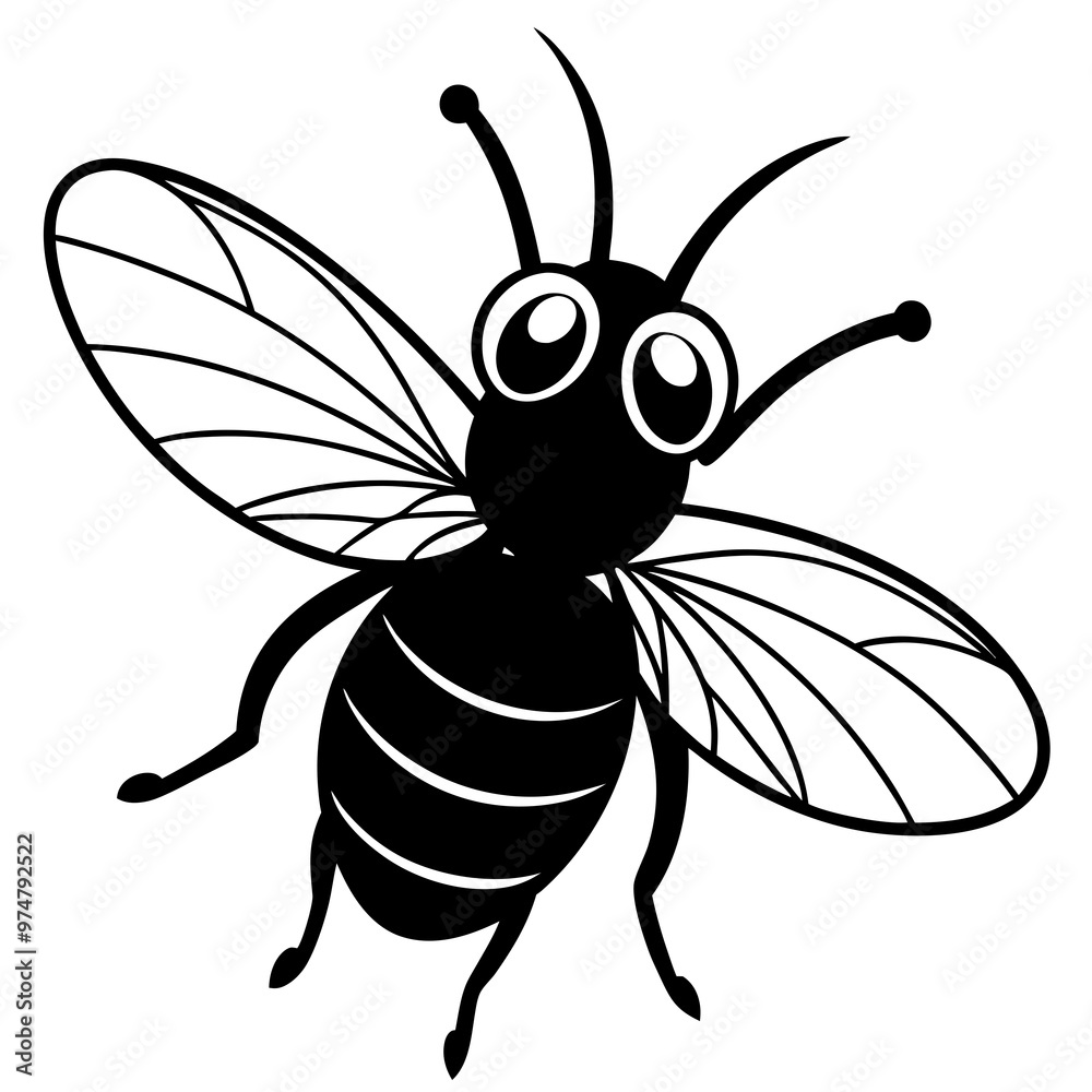 Obraz premium Bee cartoon character vector illustration 