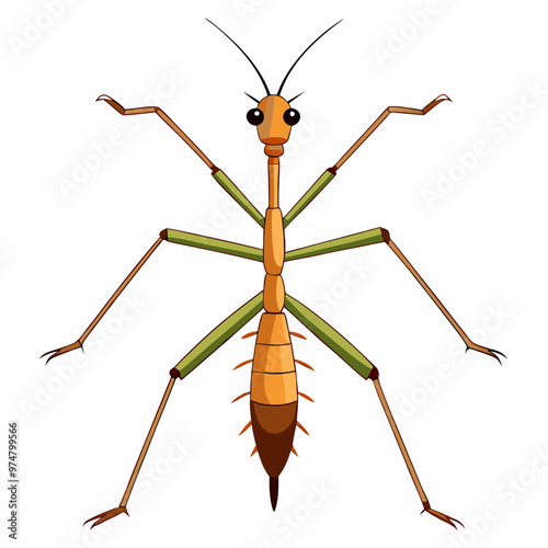  Stick insect vector illustration 