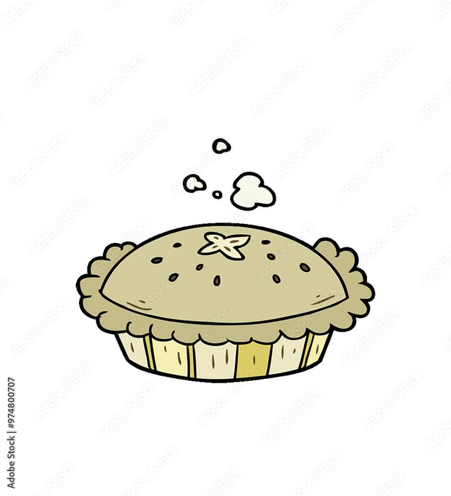 hot cartoon pie fresh out of the oven