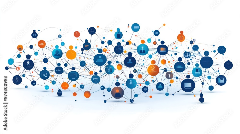 A business network graphic with stylized icons of people connected in a circular formation, representing collaboration and partnerships. A business network graphic with stylized icons of people connected in a circular formation, representing collaboration and partnerships.