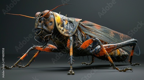 Close Up of a Detailed Grasshopper - Nature Photography photo