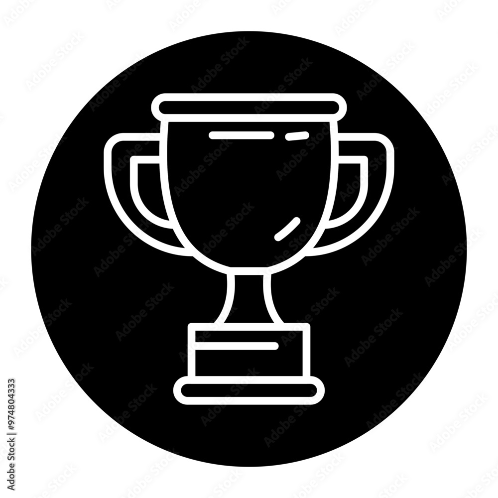 A simple outline of a trophy symbolizing achievement and success. A simple outline of a trophy symbolizing achievement and success.