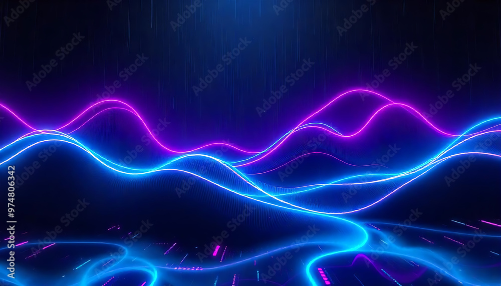 An abstract AI tech electronic waves background An abstract AI tech electronic waves background