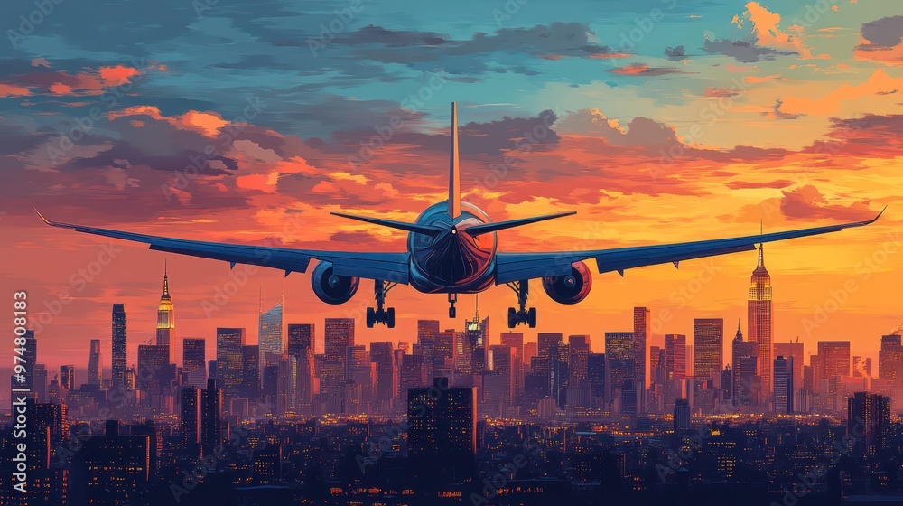 a plane carrying a banner with the new york city skyline behind it, realistic a plane carrying a banner with the new york city skyline behind it, realistic
