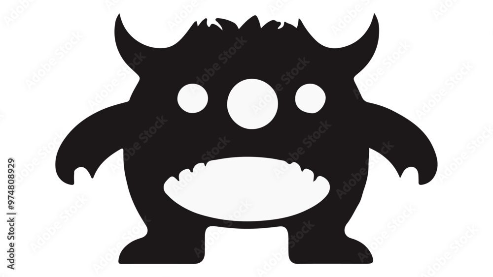 Fototapeta premium fat monster shape illustration in vector