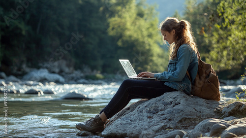 person working on laptop